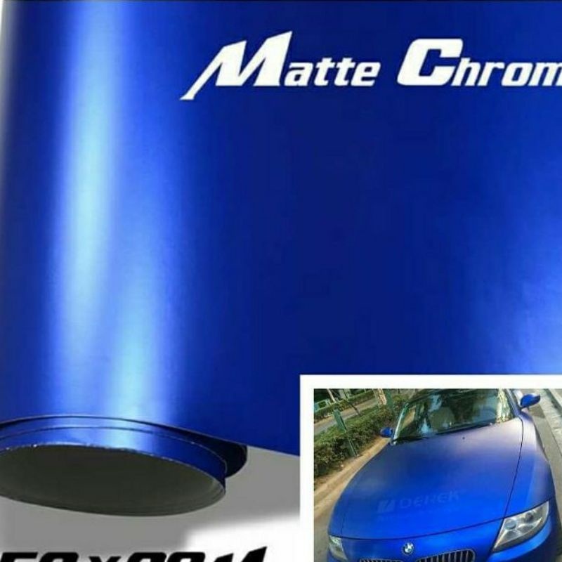 Stiker Scoktlet Metalik doff Biru Untuk Motor