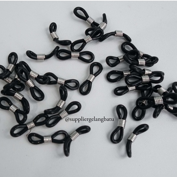 Tali Karet Kacamata putih Transparant dan hitam eceran ready stock