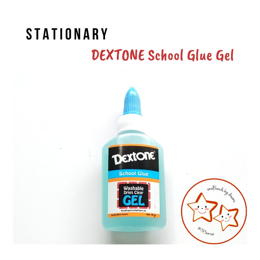 

School Glue Dextone / Lem Cair/ Gel, lem transparan saat kering