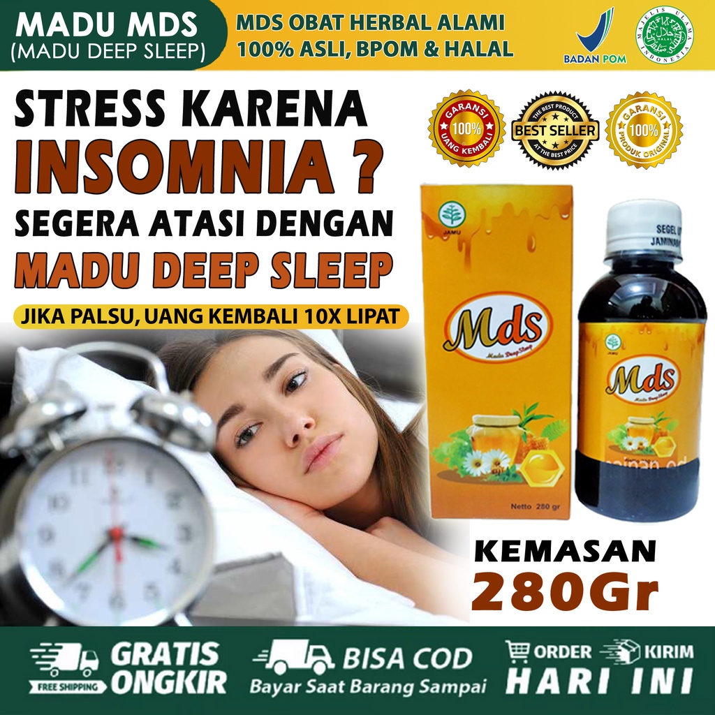 Obat Insomnia Sulit Tidur, Obat Susah Tidur Malam, Madu Deep Sleep Original Paling Ampuh