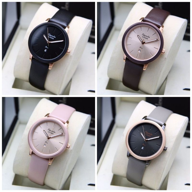Alexandre Christie Original AC2954 Jam Tangan Wanita Tali Kulit