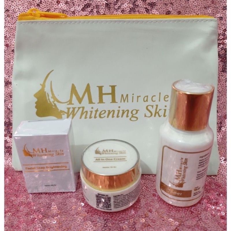 MH MIRACLE Whitening Skin ORI 100% Kemasan Baru BARCODE Agen Muara Enim