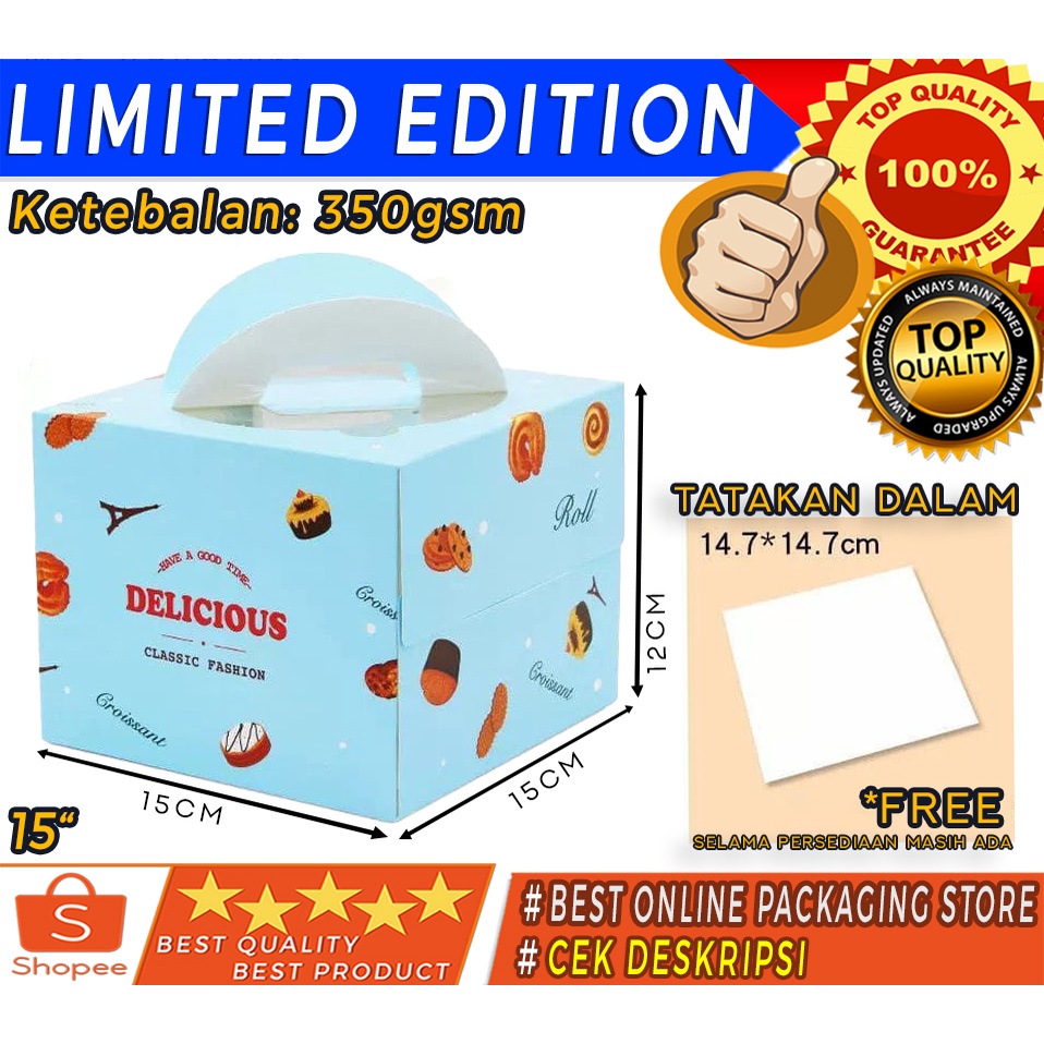 

DUS KUE KERTAS CANTIK UKURAN 15X15X12CM - JP1502