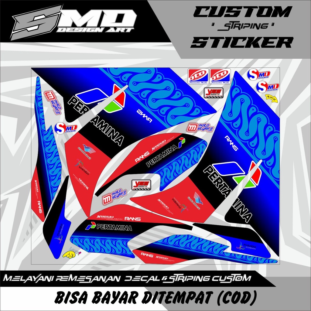 STRIPING STICKER VARIASI CBR K45A LOKAL 2015 MANDALIKA