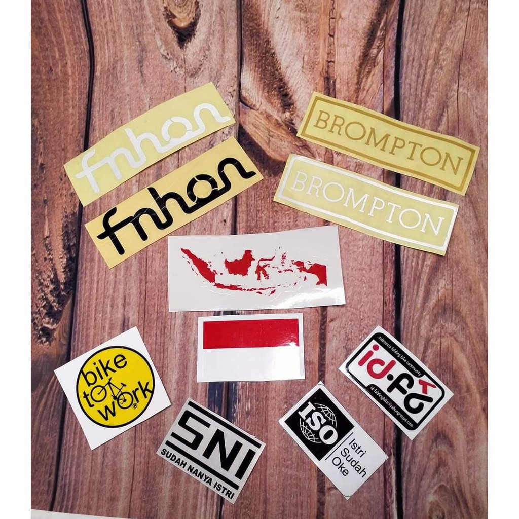 

Stiker Sepeda aneka ragam Dengan tulisan yang unik