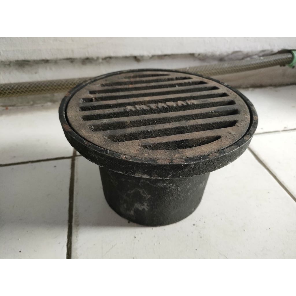 Roof drain saringan pipa air atap 5&quot; 6&quot; 5 6 in inci inch bahan iron cast ada pilihan datar atau cembung penyaring kotoran ranting phon daun di atap dak  dek