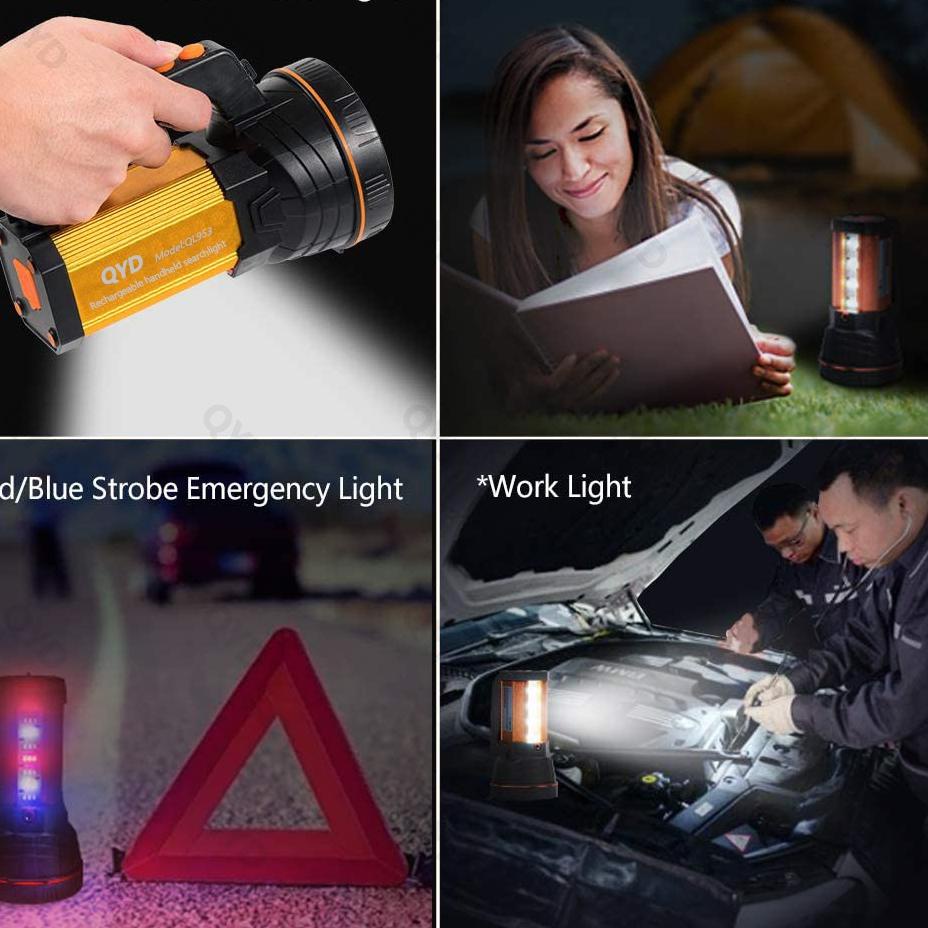 [SUM.10Jn22υ] Senter LED Super Terang jumbo Multifungsi 45W IPX4 Tahan air Waterproof Power Bank lam