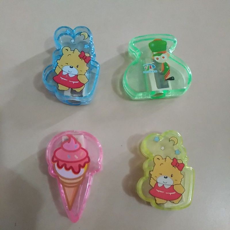 

harga per set 4 sharpener fancy transparan