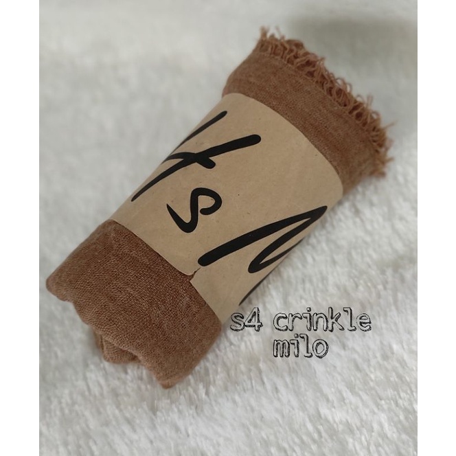 [COD] PASHMINA CRINKLE / CRINGKLE KUSUT /CRINGKLE RAWIS / HIJAB SHAWL PREMIUM RAWIS negro-SEGIEMPAT-MILO