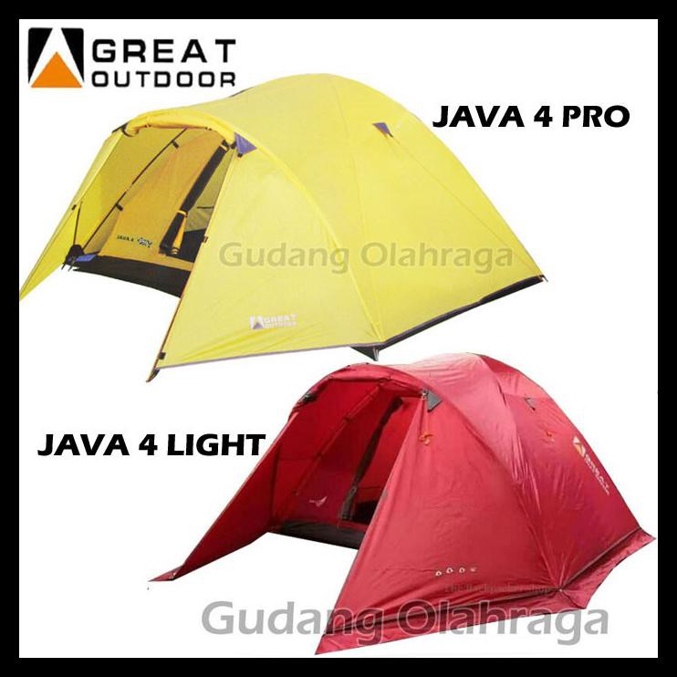 {BISA COD} Tenda Camping Dome 4 Orang Great Outdoor JAVA 4 LIGHT, JAVA 4 PRO EKSLUSIF Kode 732