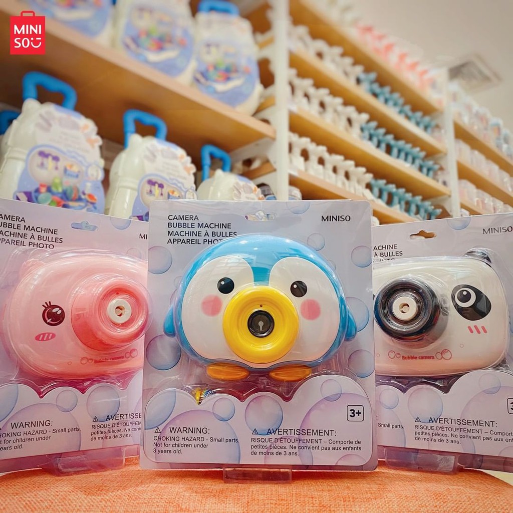 Miniso official Animal series camera bubble machine / mainan bubble