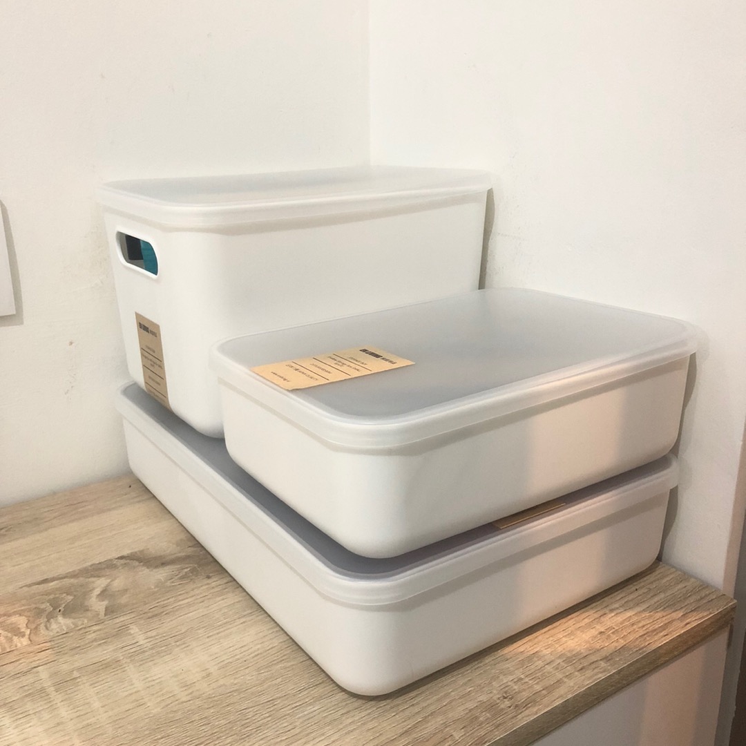 En Living Storage Box With Handle Small White / Kotak Multifungsi / Kotak Penyimpanan / Organizer