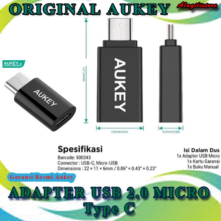 ADAPTER USB C TO MICRO USB C TYPE C AUKEY ORIGINAL – 500343