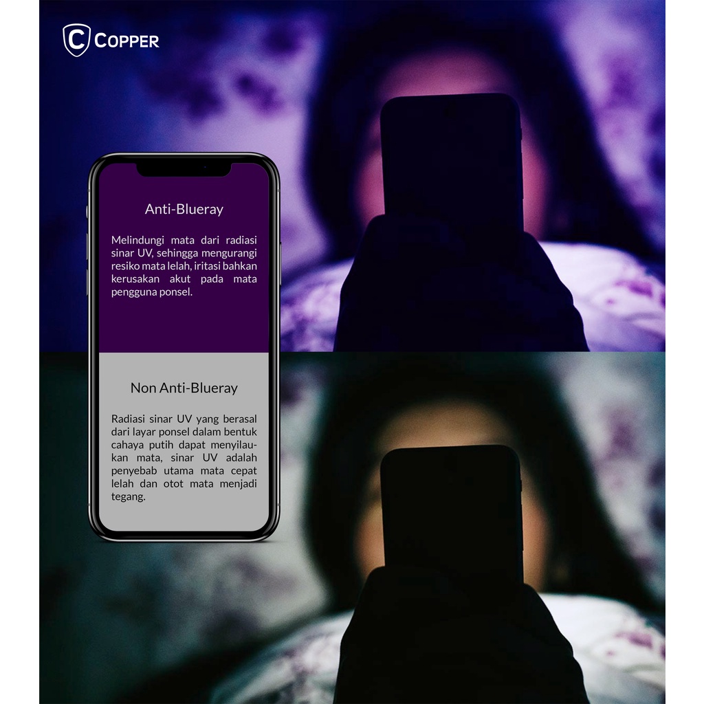 Oppo A15 - COPPER Bundling TG Blueray &amp; Hydrogel Clear
