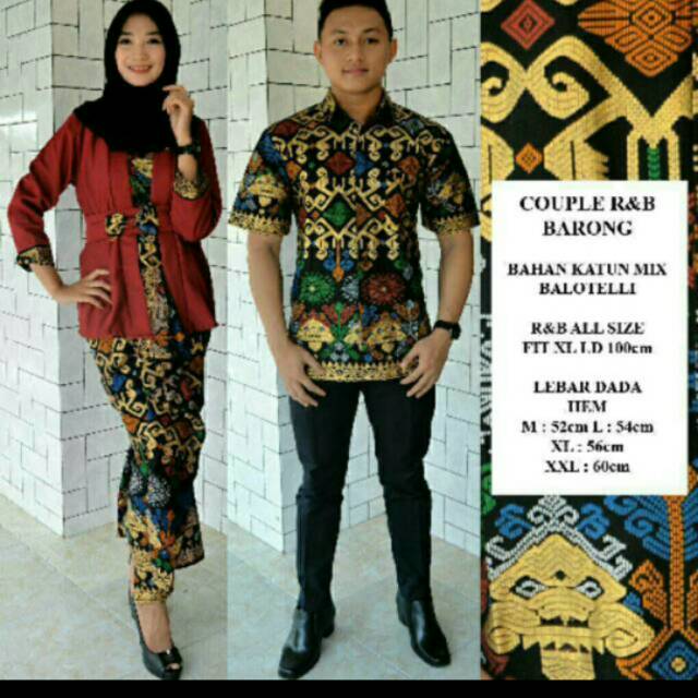 JUMBO WANITA  /BIG SIZE / COUPLE BATIK / SARIMBIT / KONDANGAN  anjani barong marun