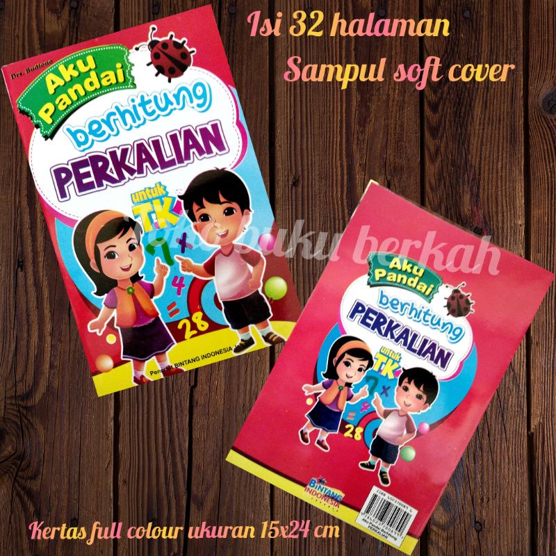 buku aku pandai berhitung perkalian, 32 halaman (16×24cm)