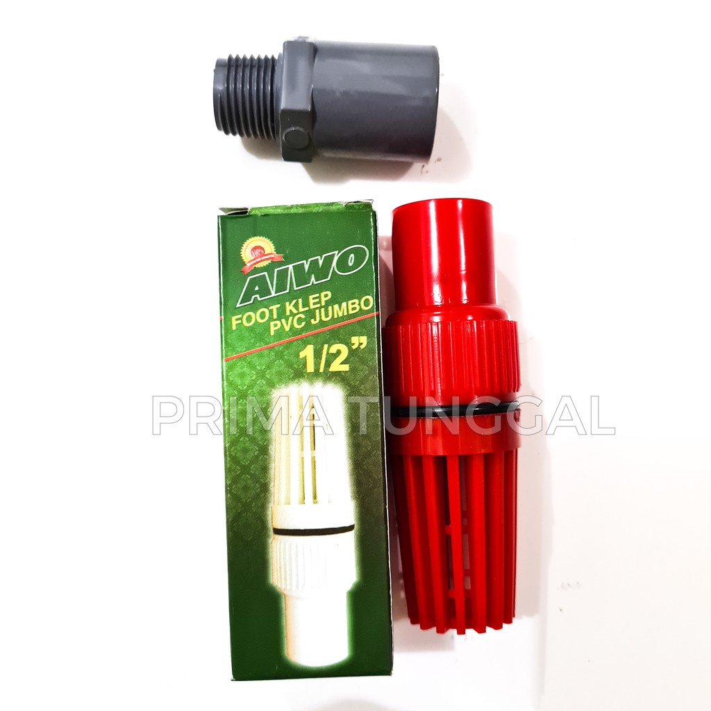 Foot Klep Saringan Air Sumur 1/2" PVC Bonus Drat luar 1/2" untuk pipa