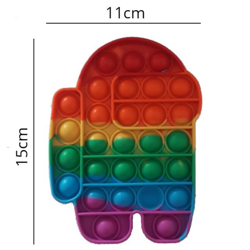 New fidget push Pop Its Round Toy Push bubble stress kids pop it murah popit mainan anak rainbow-7