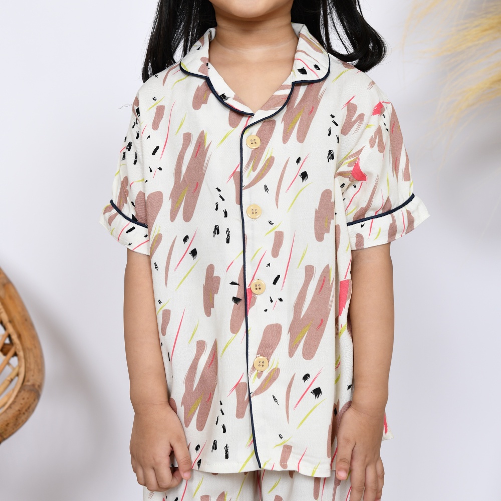 Nyenyak Piyama Anak Rayon 6 - 8 Tahun / Setelan Baju Tidur Rayon anak Perempuan