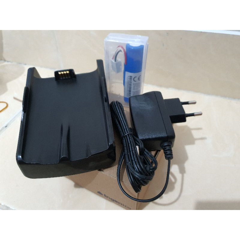 docking charger base station dan baterai biru mesin edc ingenico type iwl220
