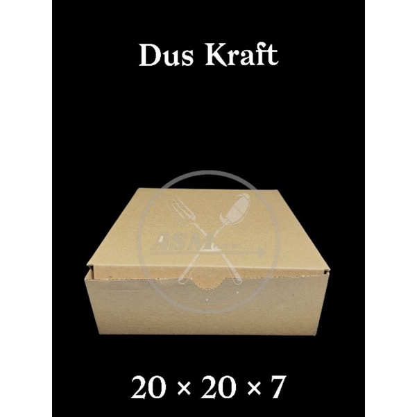 

Dus Kraft / Kardus Kraft Ukuran 20×20×7 Kardus Packaging 1 Pack isi 10 Pcs