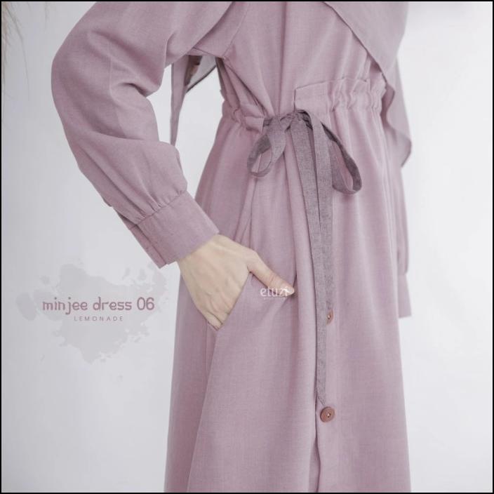 GAMIS SYARI TERBARU MINJEE DRESS BY ETUZI - COFFE BROWN, XXS