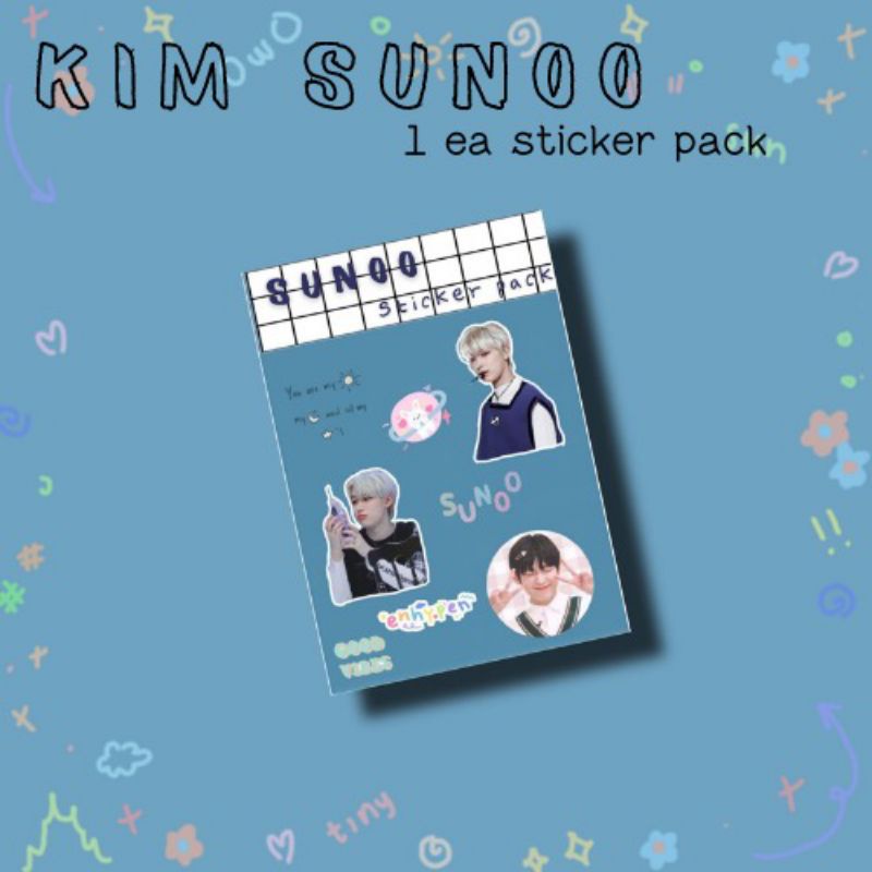 

[ready stock] DECO STICKER KIM SUNOO ENHYPEN VER STIKER VINLY STICKER DEKORASI DAILY JOURNAL STIKER FANMADE