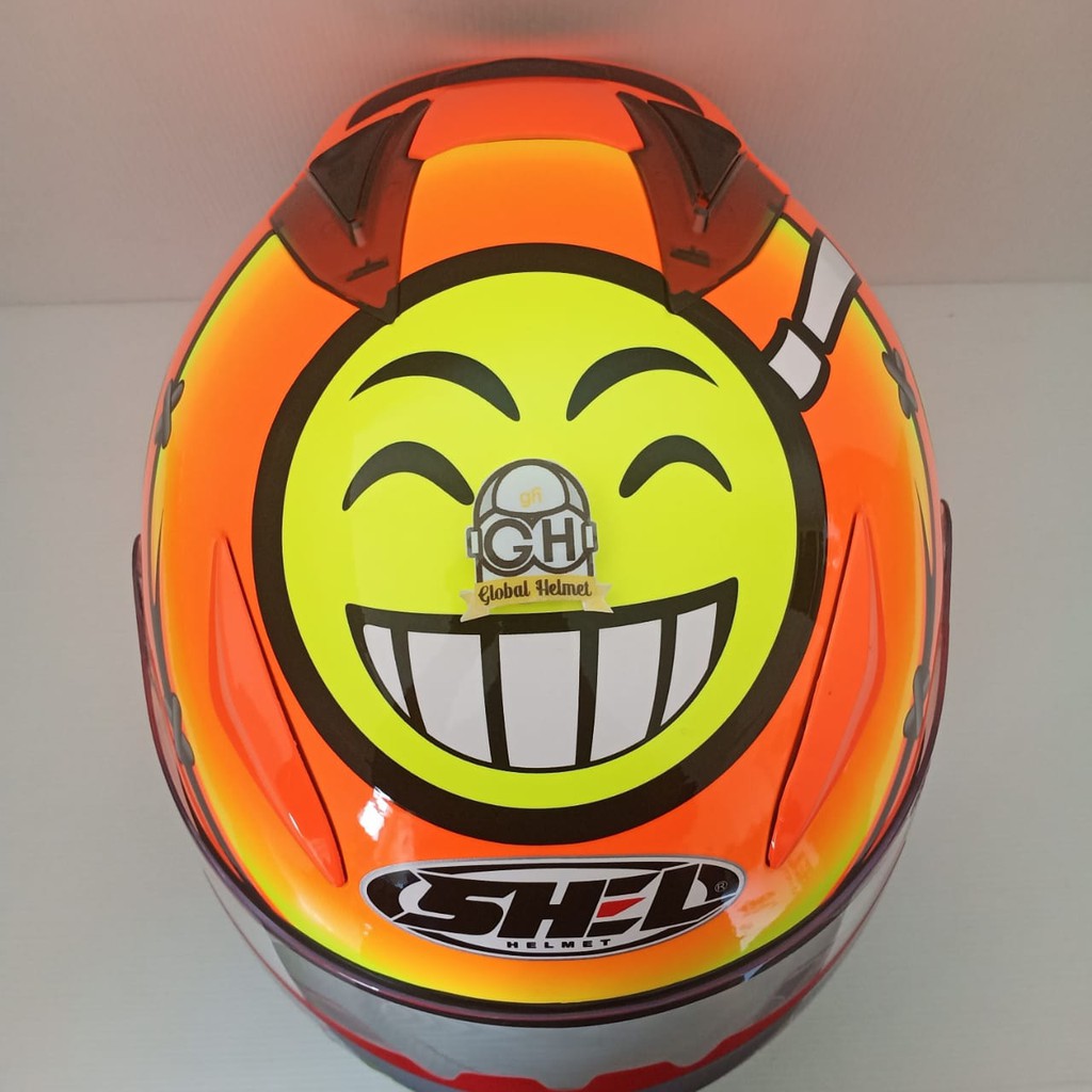 Helm Shell Rover Motif 808 Orange Fluo Original