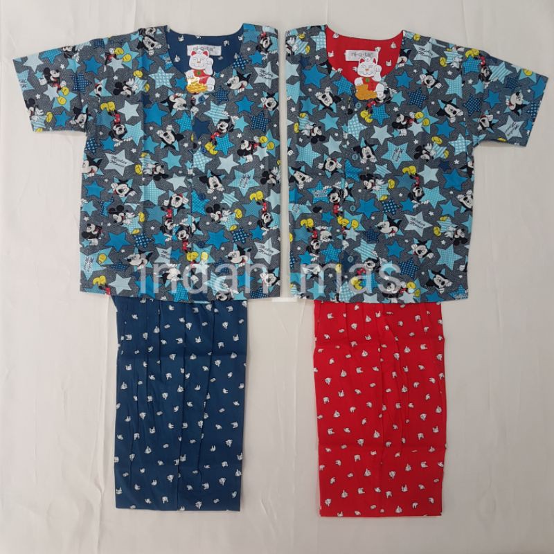 Piyama Niqta anak Mickey Bintang size 100,110,120