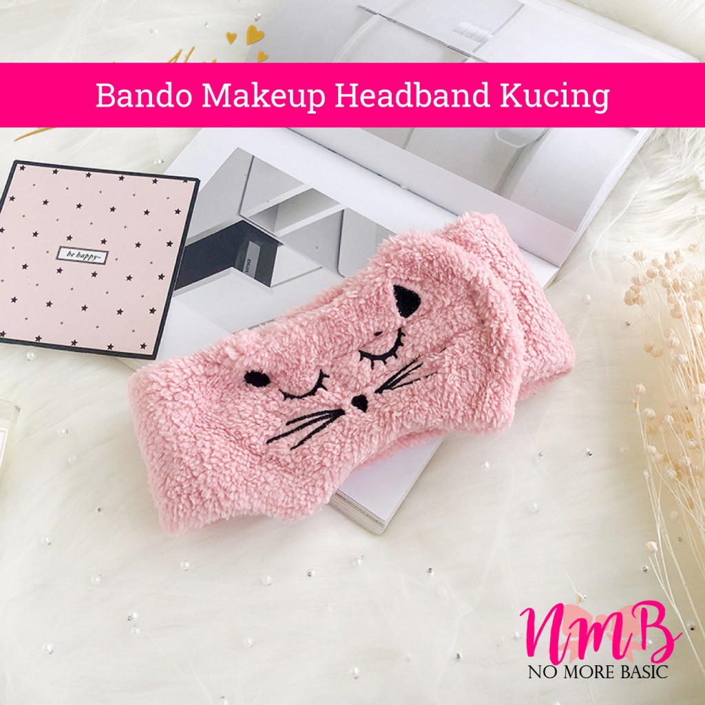 Bandana Bando Motif Kucing Hairband Korea Lucu Kucing Bando Headband Rambut Fashion Rajut