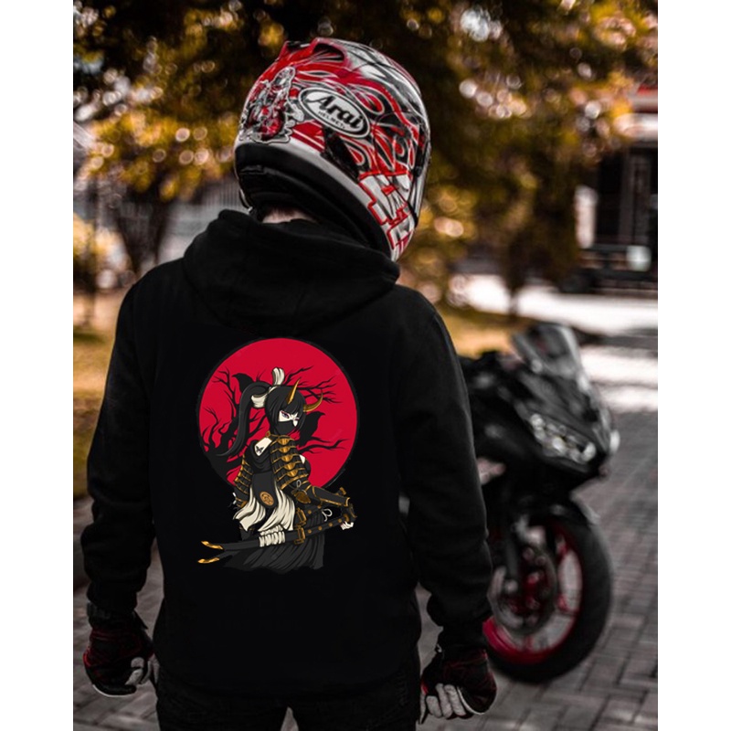 BCC { Jaket Samurai Geisha Japanese Hoodie } Jaket Sweater Hoodie Jepang Original Pria COD Bayar di Tempat