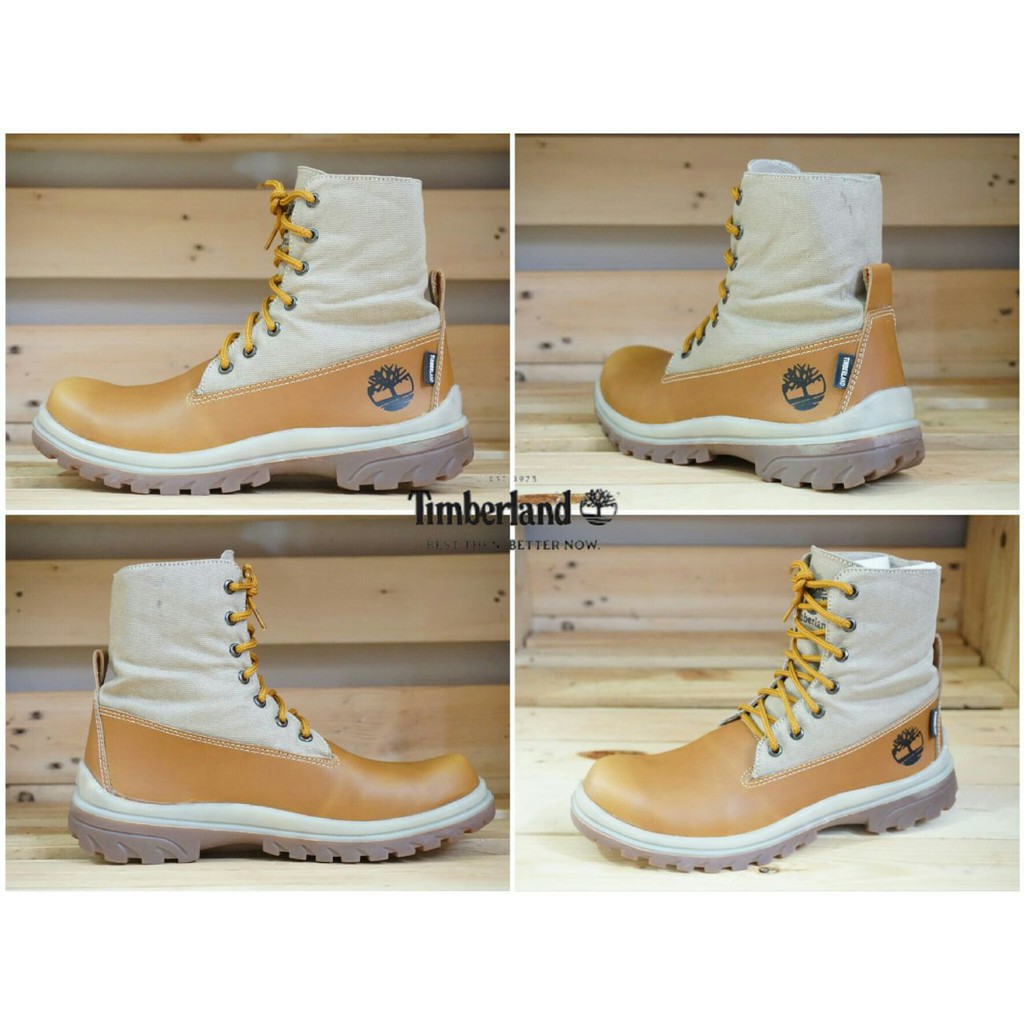 SEPATU BOOTS TIMBERLAND PRIA SAFETY KERJA FOMRAL TAN SANTAI CASUAL KANTOR HIKING TREKING
