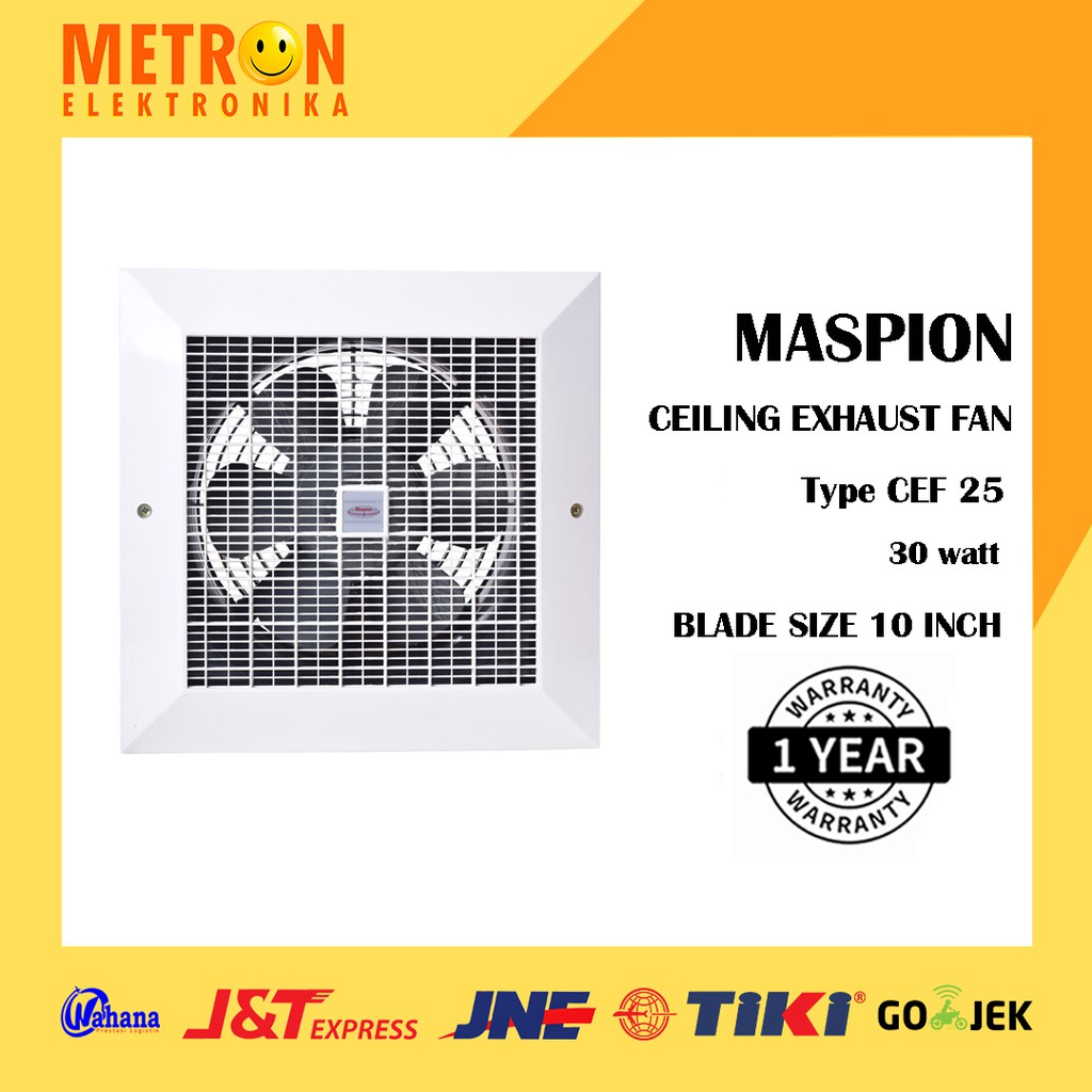 MASPION CEF 25 CEILING EXHAUST FAN 10 INCH PLAFON / CEF25