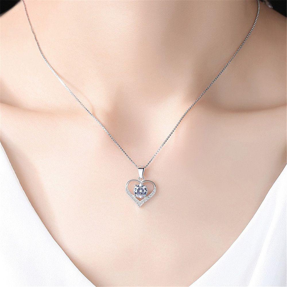 Lily Pendant Kalung Wanita Pernikahan Kristal Leher Rantai