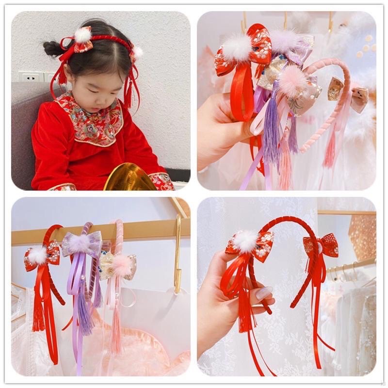 Allurette Kids Aksesoris Fashion Korea Bando Imlek Anak Bando Chinese New Year Mei Fang Headband