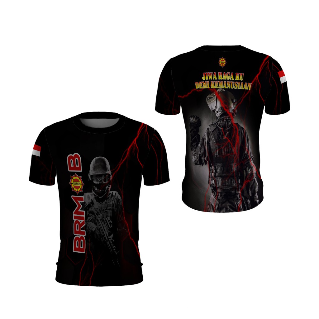 Kaos Brimob | Kaos Brimob Pelopor | Kaos Brimob Lengan Pendek | Kaos Brimob Pria