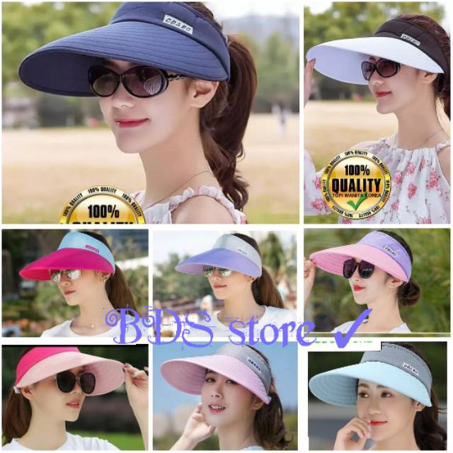 Topi fhasion pantai/golf olahraga anti uv kualitas import