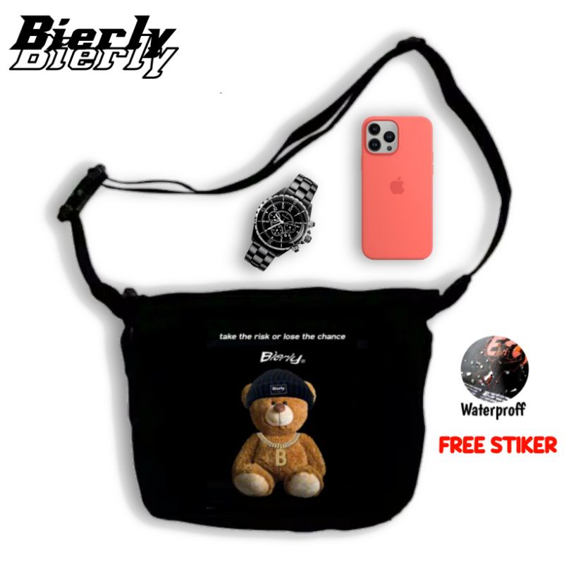 Bierly Tas Selempang Pria Wanita Casual Slingbag Premium