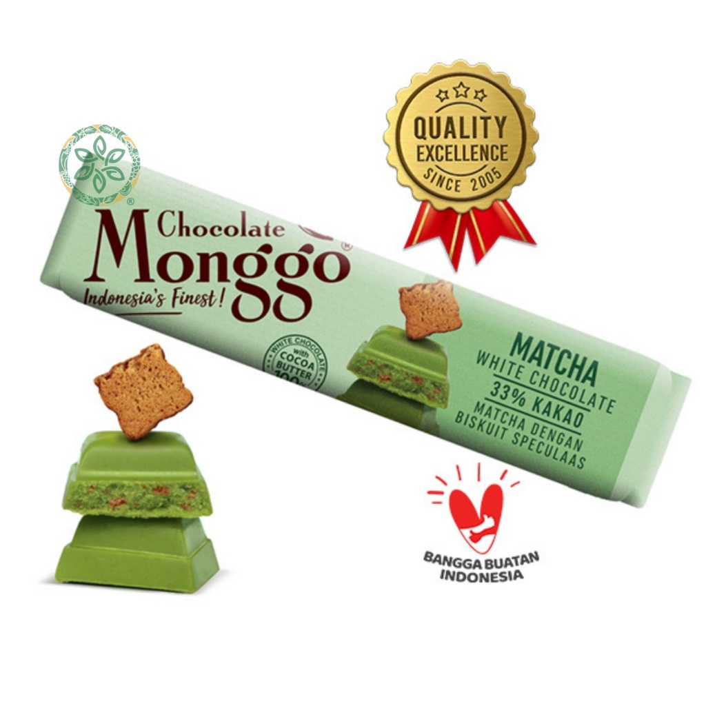 

Chocolate Monggo White Chocolate 33% with Matcha & Speculaas - 40 g