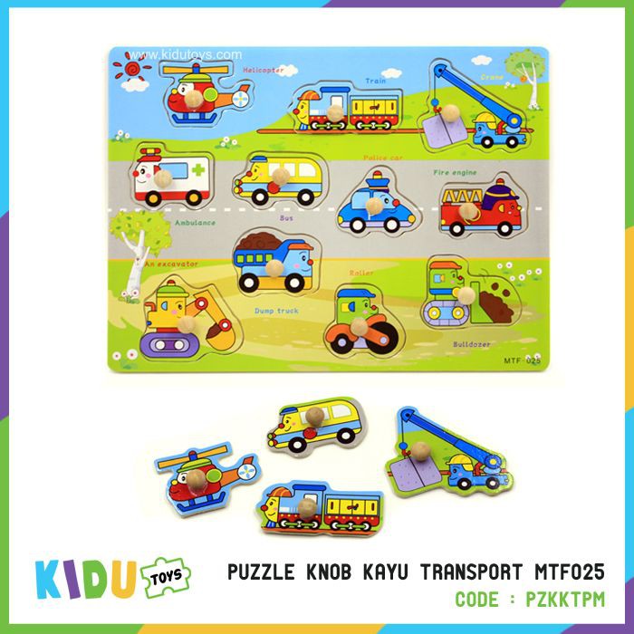 Mainan Anak Puzzle Knob Kayu Part 3 Kidu Toys