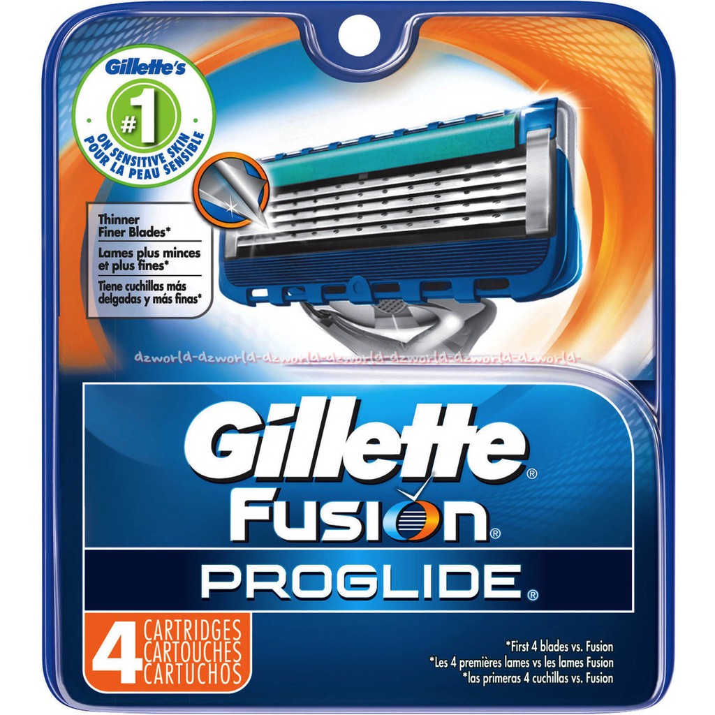 Refill Gillette Fusion Proglide Silver touch Isi Pisau Cukur Gilet Prog Lide Isi 4