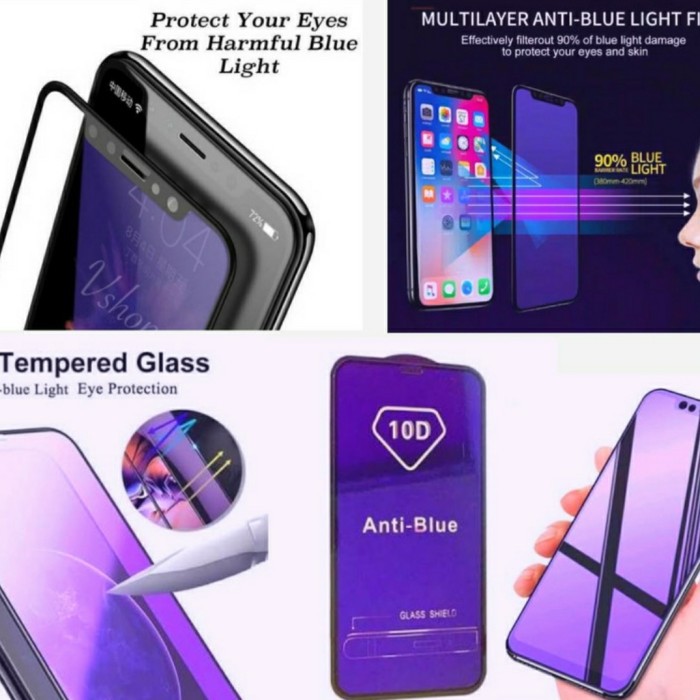 OPPO A15/OPPO A16/OPPO A31 TEMPERED GLASS FULL LAYAR 9D/10D ANTI RADIASI ANTI BLUE