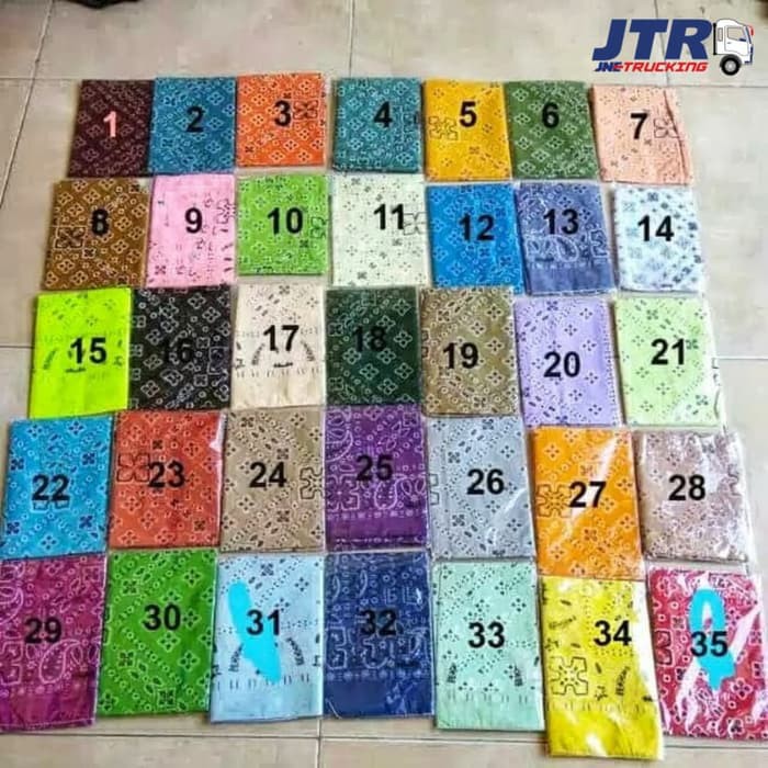 Langsung Order Masker/Slayer/Bandana Motif Batik - Merah Diskon