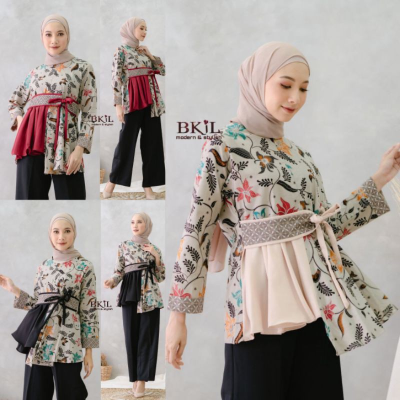 Batik wanita atasan batik modern blouse size M L XL dan XXL