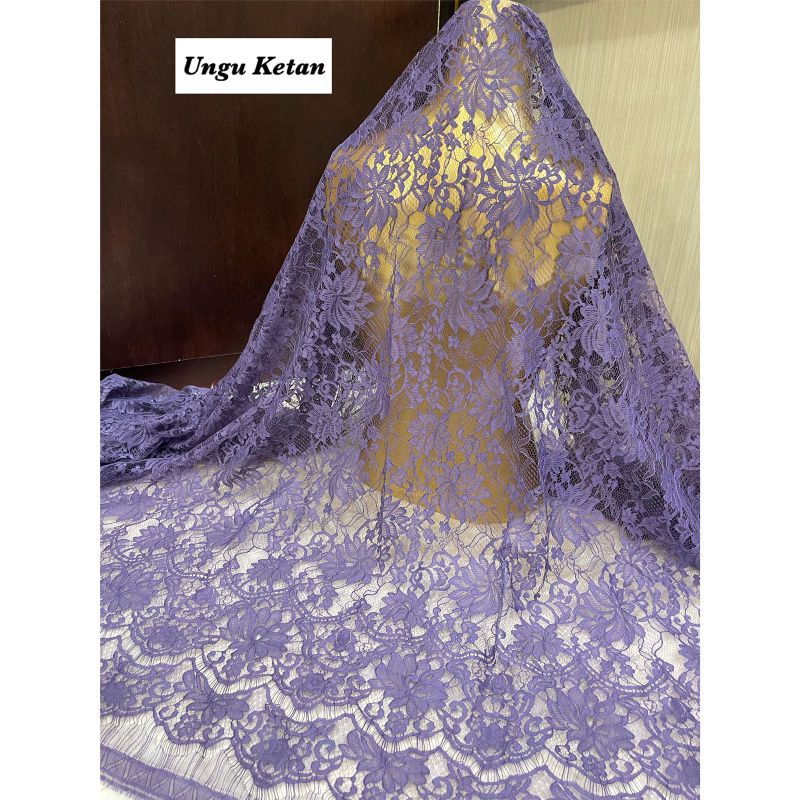 KAIN KEBAYA BROKAT PRANCIS MOTIF PUCUK/BROKAT SEMI PERANCIS YSL
