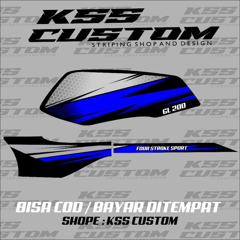 striping gl custom herex - striping honda gl