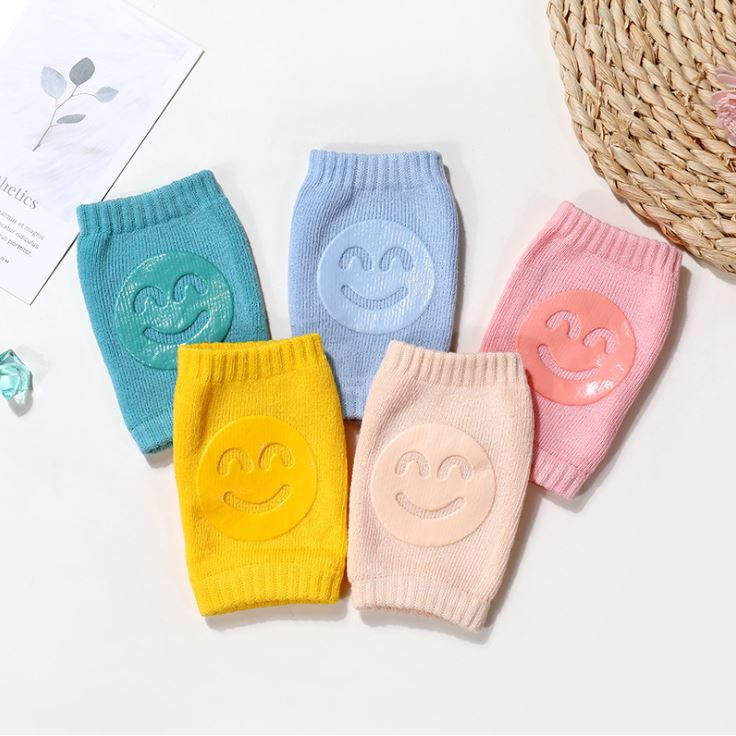 PELINDUNG LUTUT BAYI MOTIF SMILEY Knee Protector BABY KNEE PADS Pelindung Lutut Bayi Saat Merangkak