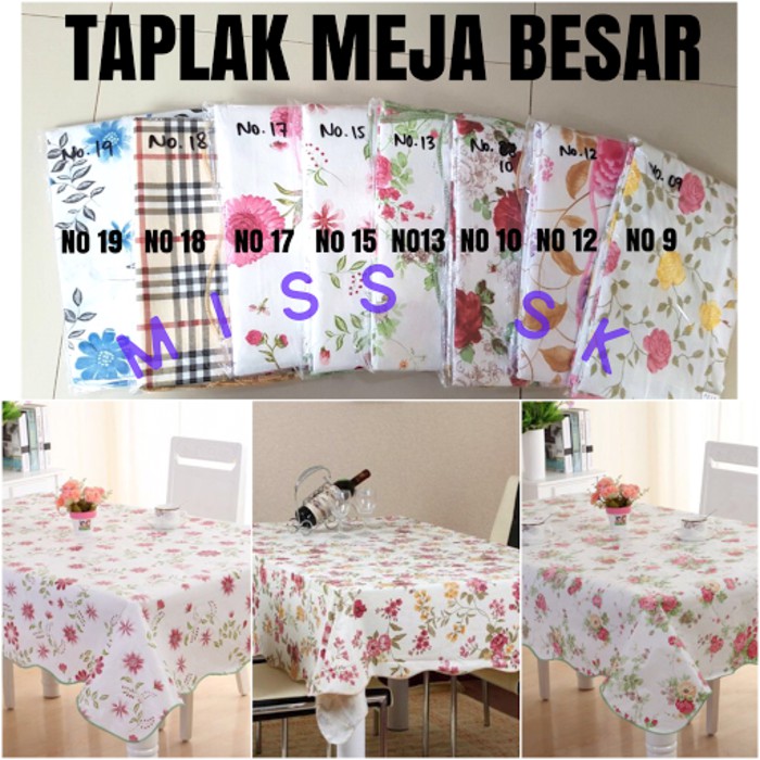 TAPLAK BESAR MOTIF ANTI AIR MEJA MAKAN