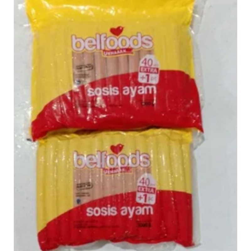 

Promo !! Sosis Ayam Belfoods 1 kg isi 40 +1