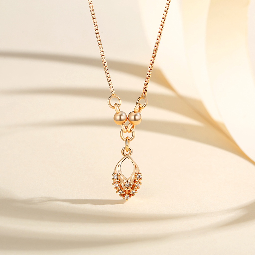 Y624 【COD】 Kalung Korea Berlian Titanium Anti Karat Lapis Emas Kalung Wanita Fashion Korea Kalung